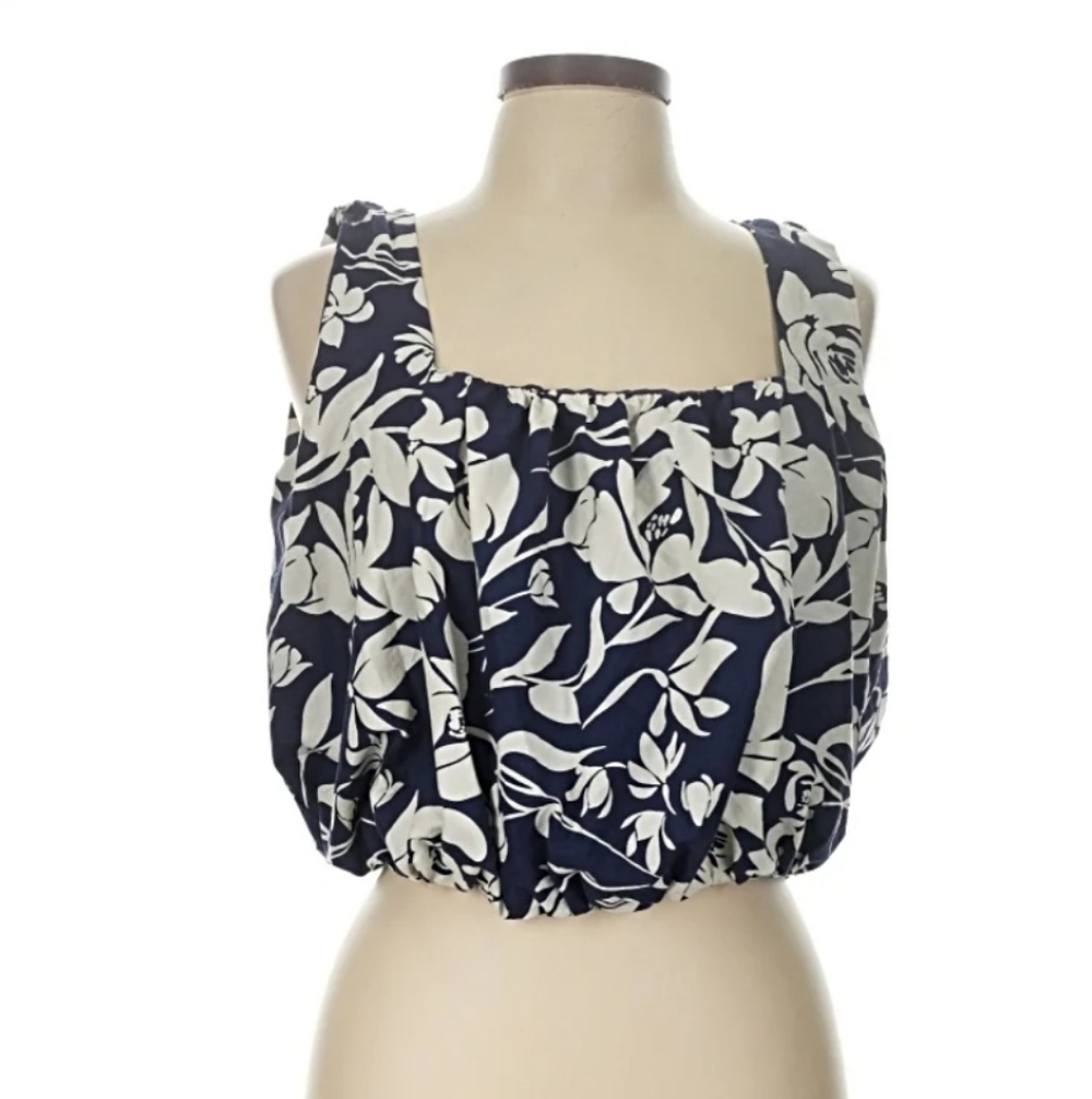 A New Day by Target ☀️ Floral Bubble Bottom Crop Top